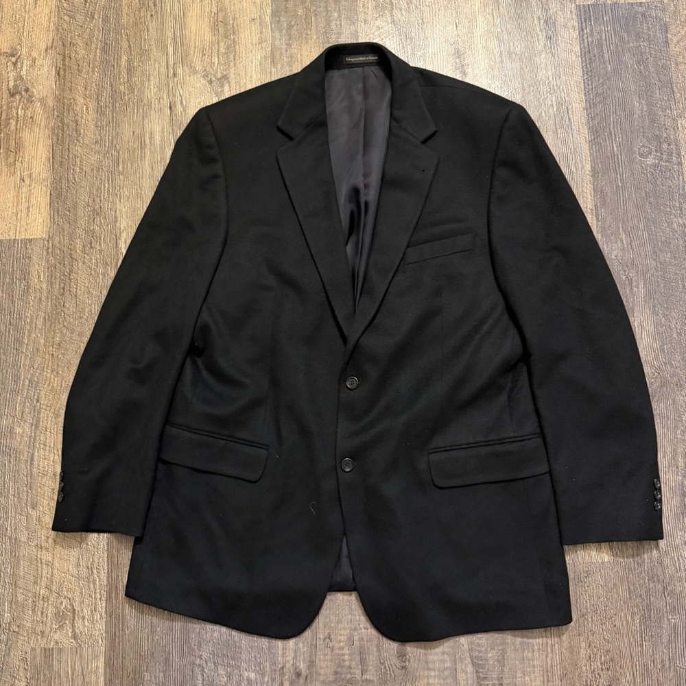 Pronto Uomo Black Men's Cashmere Sport Coat Blazer Made in Canada